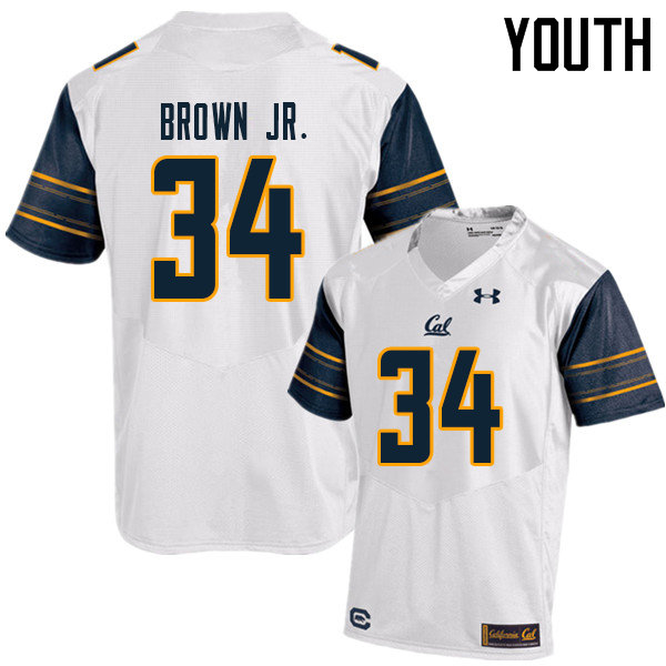 Youth #34 Christopher Brown Jr. Cal Bears UA College Football Jerseys Sale-White